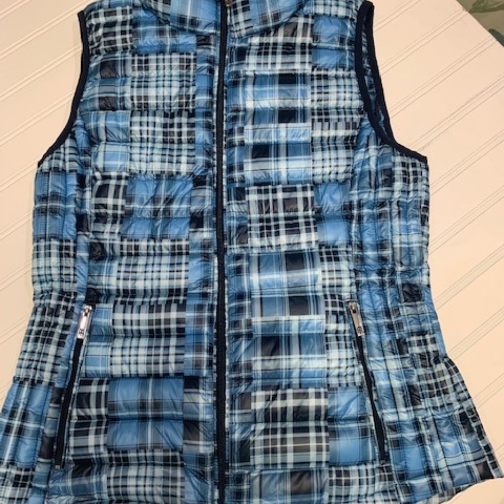 ⭐️Blue Patchwork Tommy Hilfiger Vest Women S⭐️